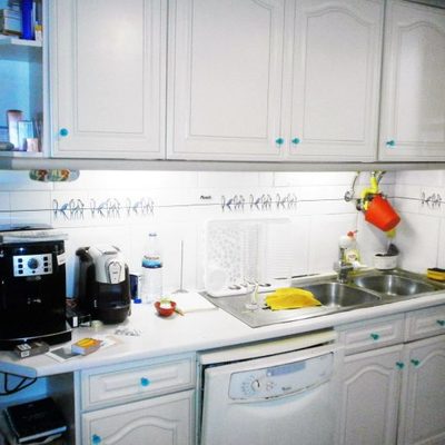 Antes da remodelação de uma cozinha