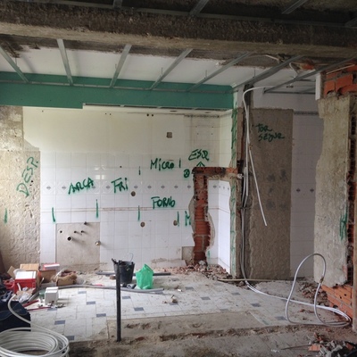 Antes da remodelação de uma cozinha