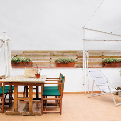 Antes da renovação de um terraço