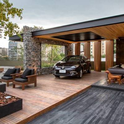 Incorpore o carro na decoração exterior