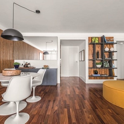 Depois da renovação de um open concept