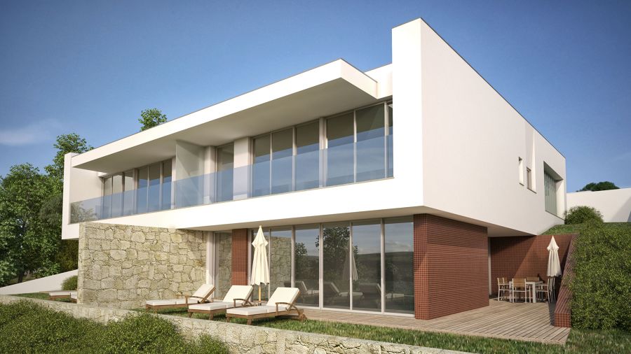 Casas e moradias em vidrio
