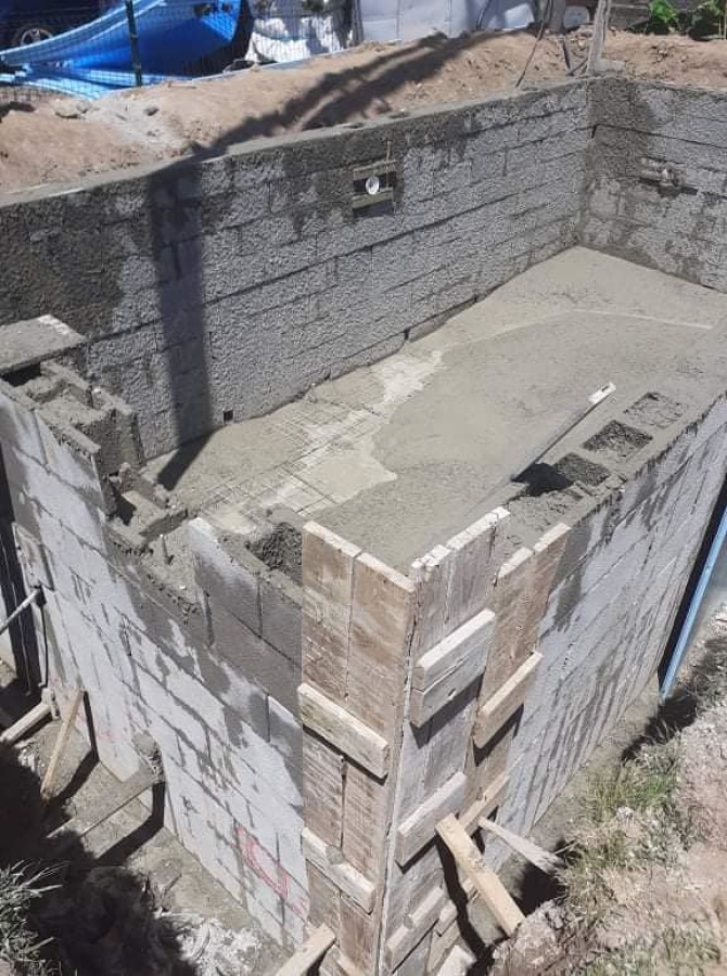 piscina tela armada