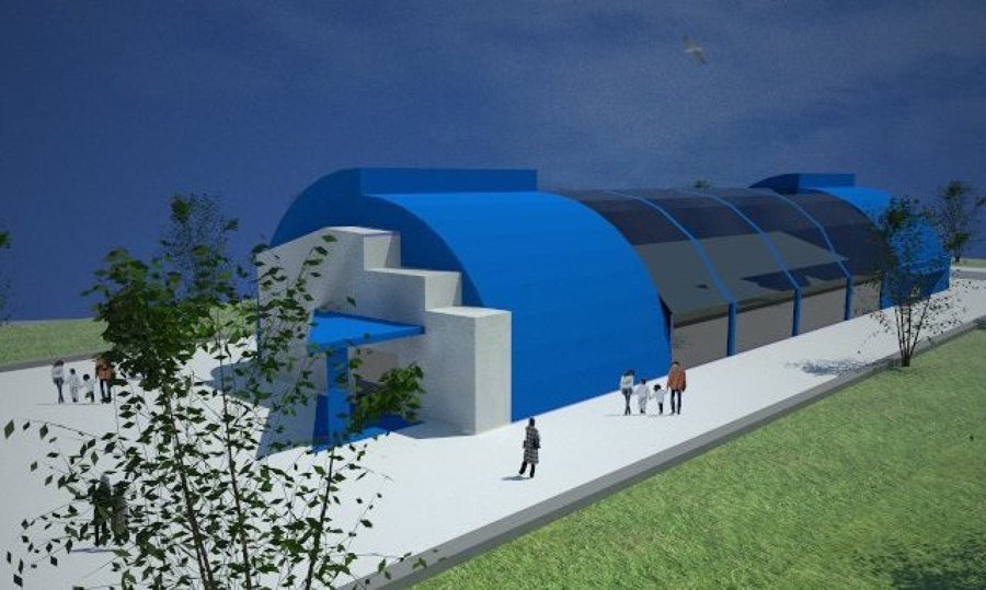3d de um equipamento publico - Piscina