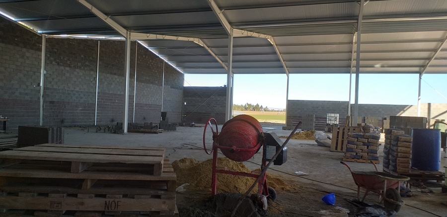 Construção de pavilhão industrial