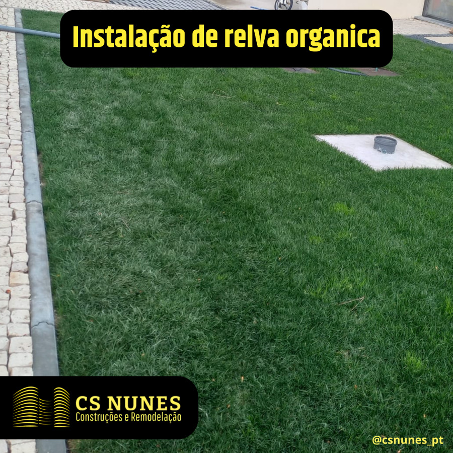 Instalação de relvamento orgânica