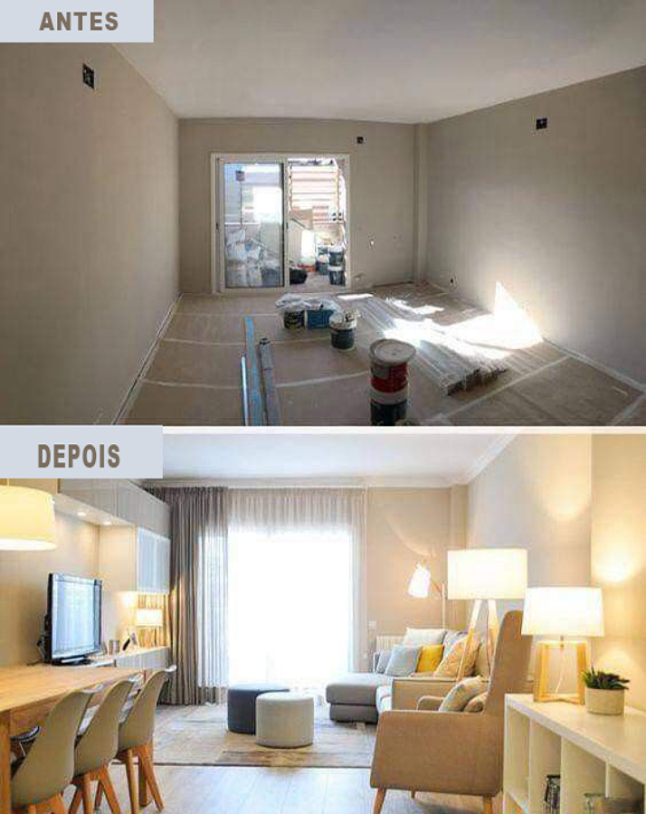 Remodelação de sala de estar geral