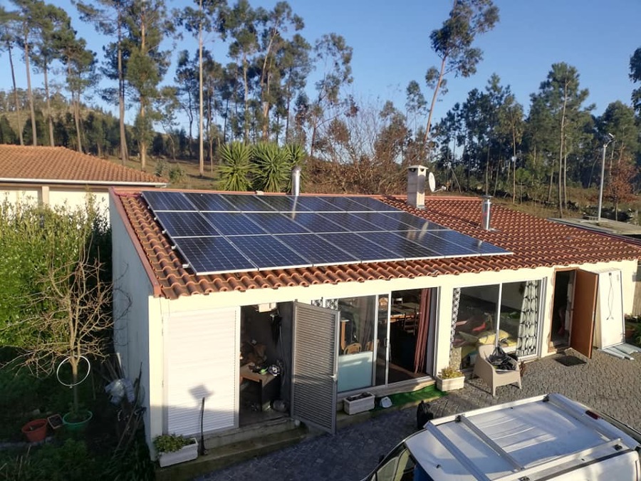 Instalação solar doméstica