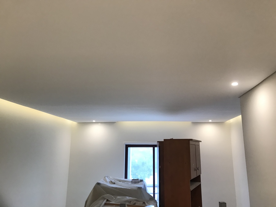 Teto falso pladur iluminação led