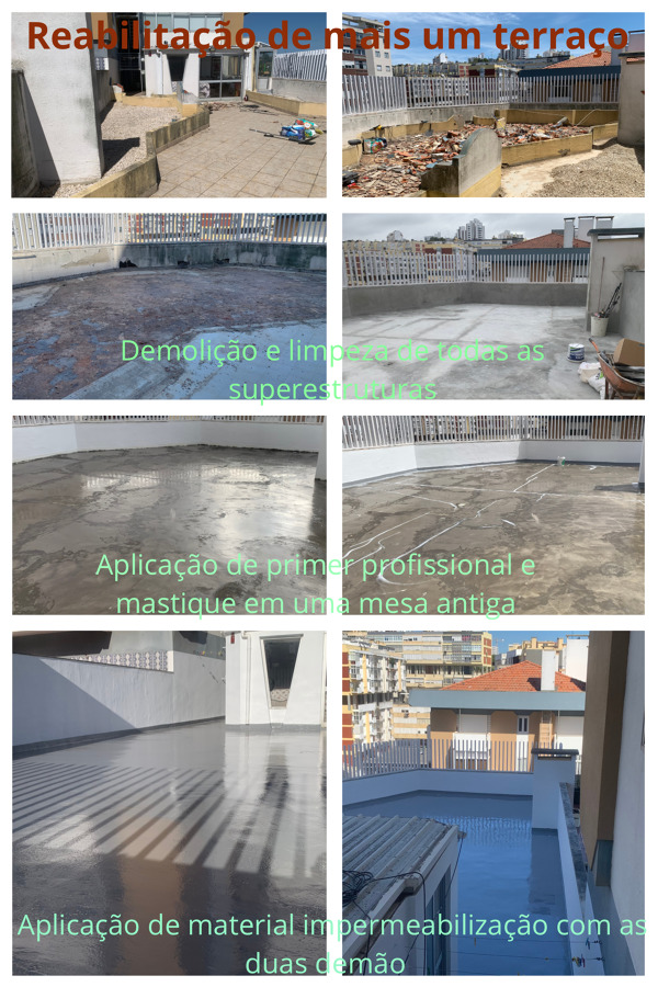 Reparação e impermeabilização de um terraço