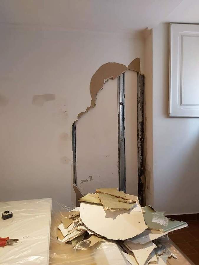 Remover gesso acartonado velho