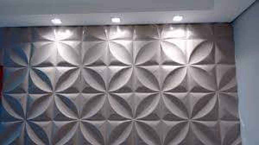 Revestimento de paredes em gesso 3D