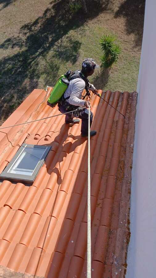 lavagem do telhado