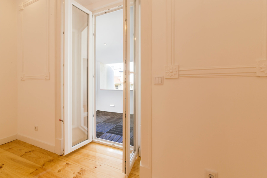 Sala de apartamento com um charme rústico