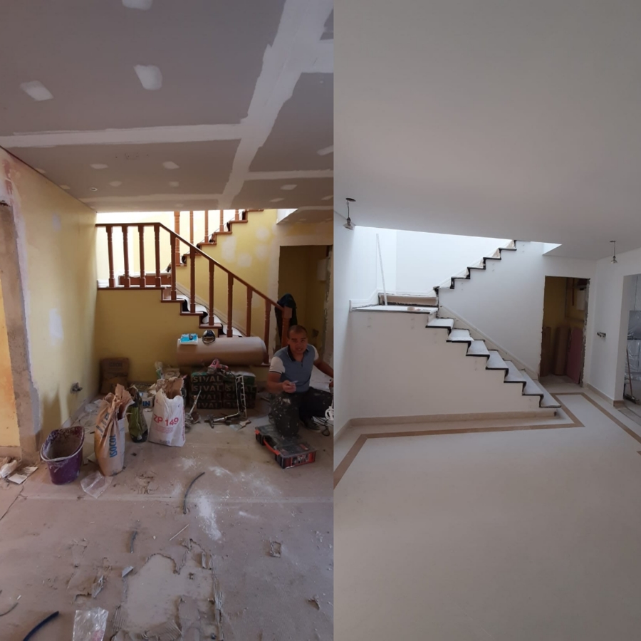Remodelação de hall de entrada e escadas