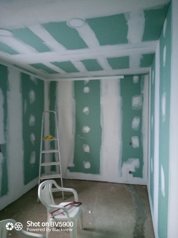 Colocação gesso cartonado