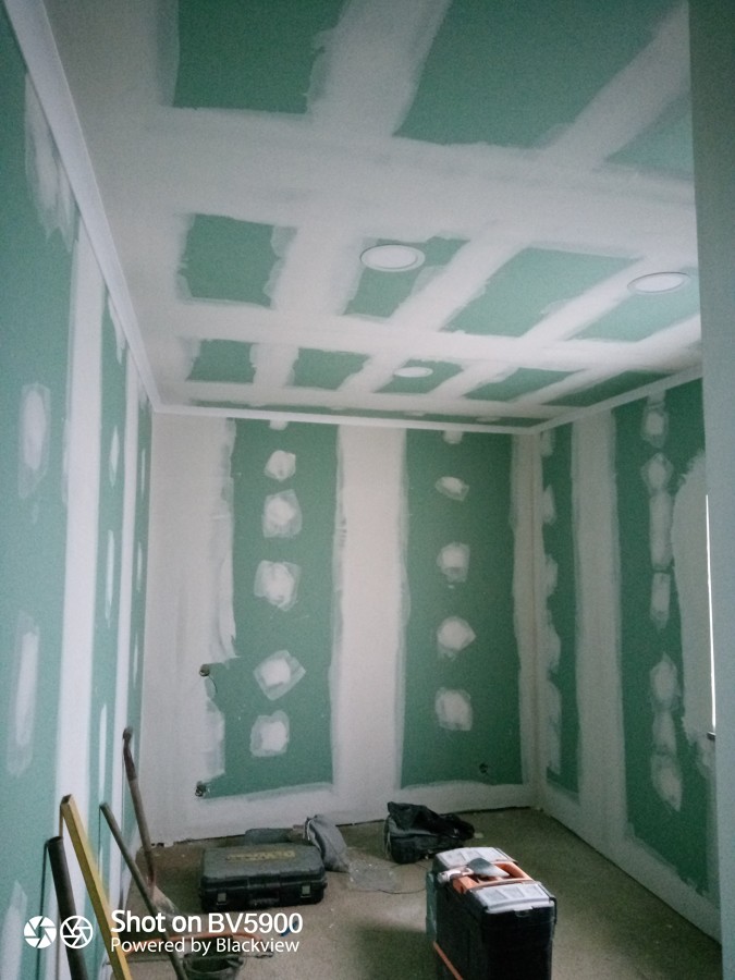 Colocação gesso cartonado