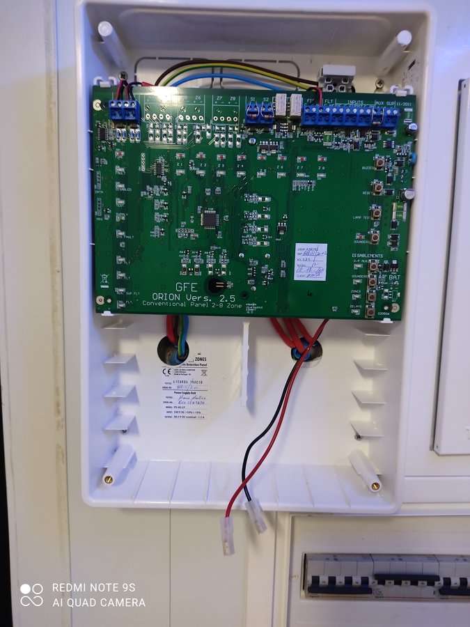 Instalação de central de incêndio