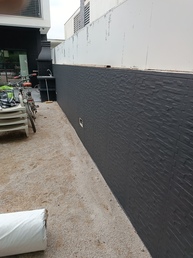 Muro com mosaico