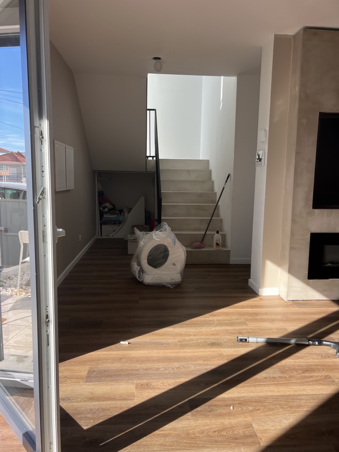 Acabamento perto escada