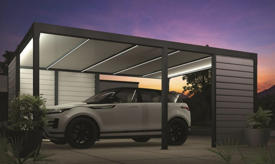 Pérgola com lâminas abatíveis