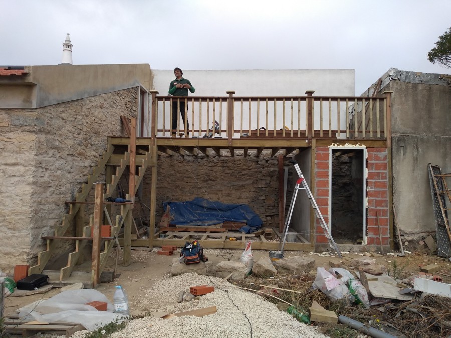 Construção deck dois andares