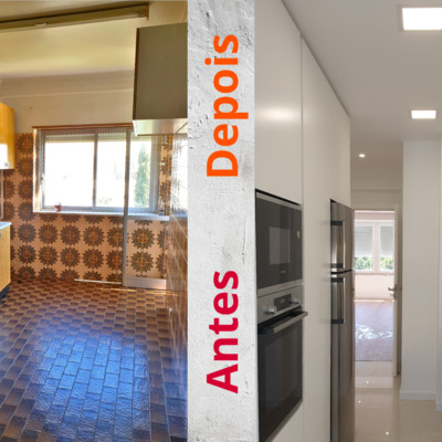 Remodelação integral cozinha - Antes e depois
