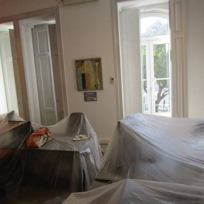 Pintura em escritório mobilado no Saldanha