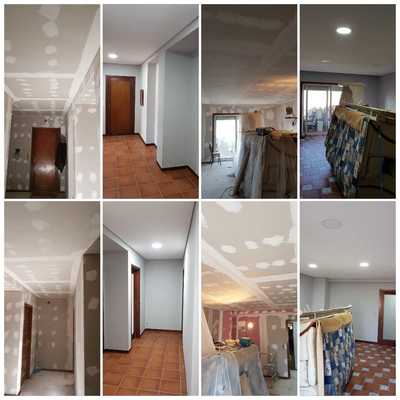 Colocação de pladur e pintura.