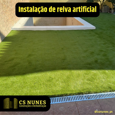 Instalação de relvamento artificial
