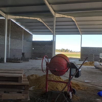 Construção de pavilhão industrial