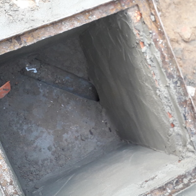 Recuperação cx. esgoto