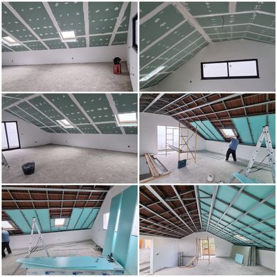 Aplicação de tetos falsos em 3 águas