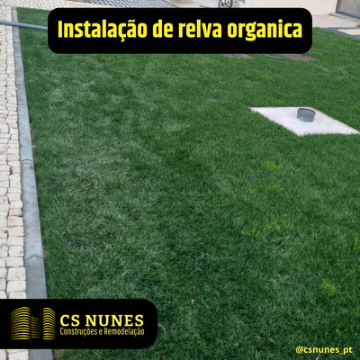 Instalação de relvamento orgânica