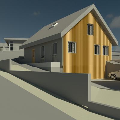 Moradia contemporâneo tradicional