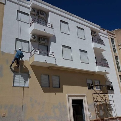 Pintura exterior prédio e hipermibialização
