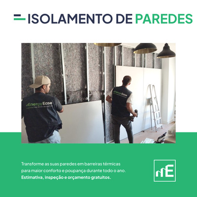 Isolamento de paredes.