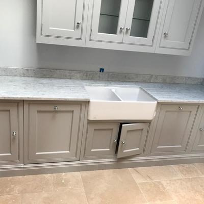 Bancada de Cozinha em Branco Carrara