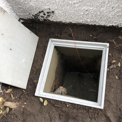 Caixa de esgoto reformada