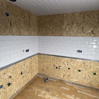 Aplicação de tijoleira em cozinha