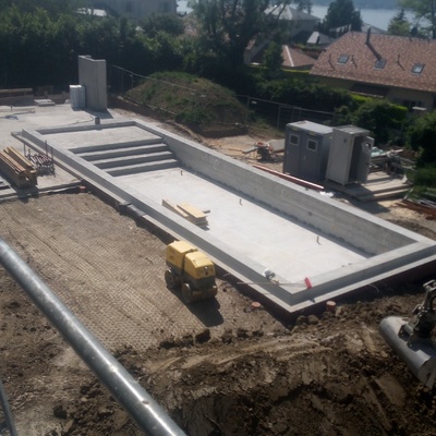 Construção piscina