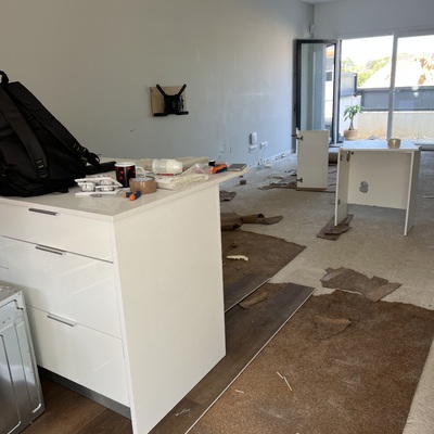 Desmontando os moveis e isolando