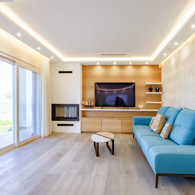 Sala de vivenda objecto de renovação em Vilamoura