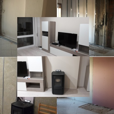 Parede falsa para esconder tubos de salamandra