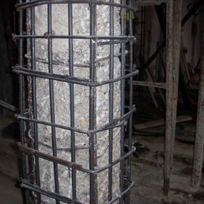 Reforço pilar existente - microbetão