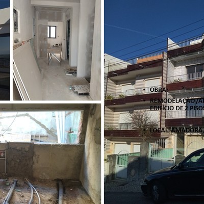 REMODELAÇÃO AMPLIAÇÃO DE EDIFÍCIO DE 2 PISOS_AMADORA