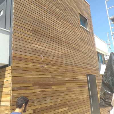 Deck em fachada Madeira de IPÊ