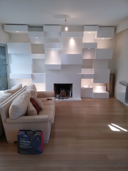 estantes  3 D  em  corian