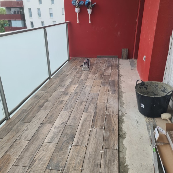 Renovação de piso de varanda