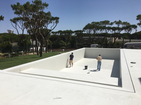 Construção piscina